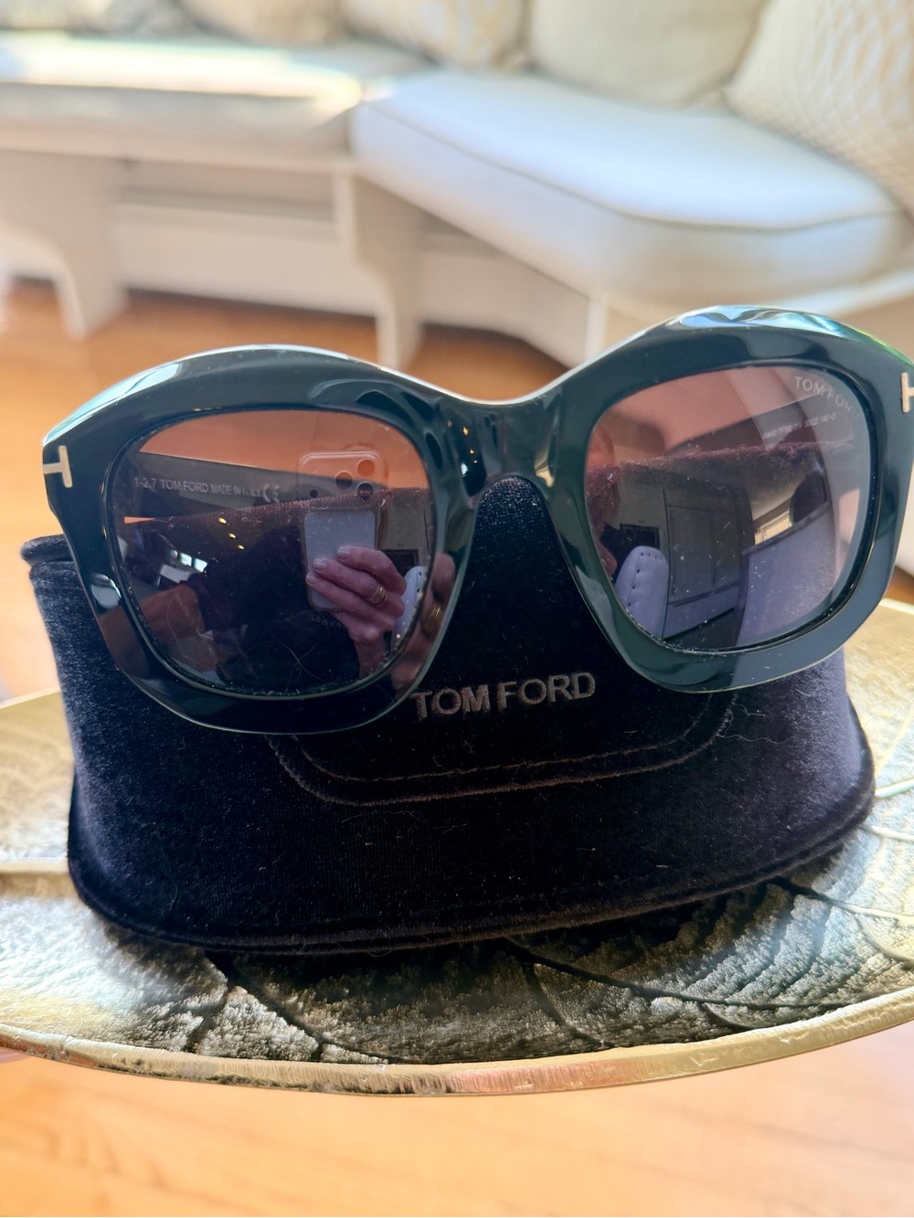 Tom Ford Women's TOM FORD ICON Black Sunglasses with Tinted Lenses